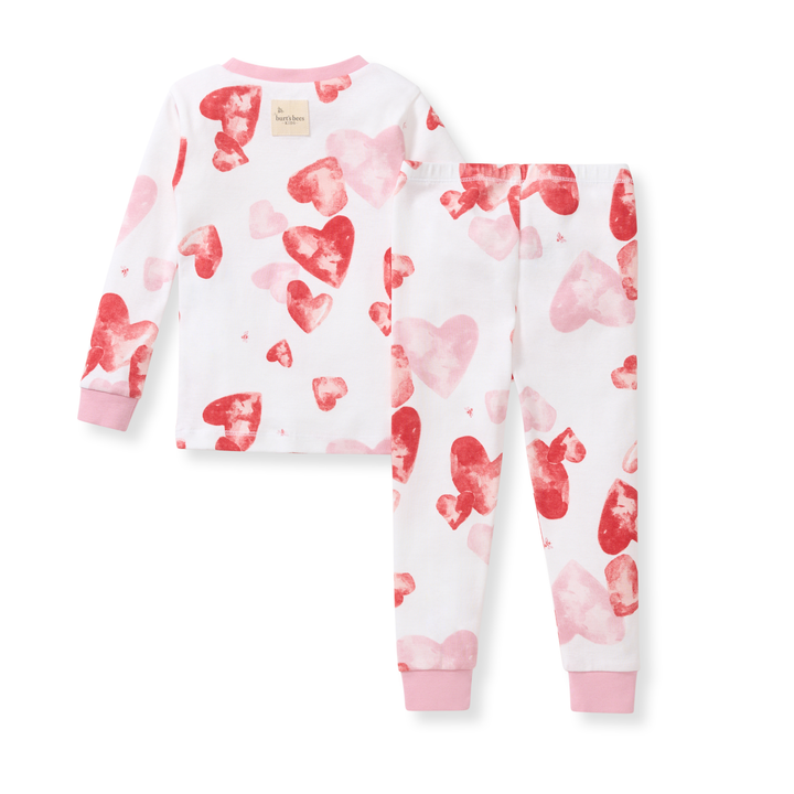 I Heart You Organic Cotton Two-Piece Pajamas