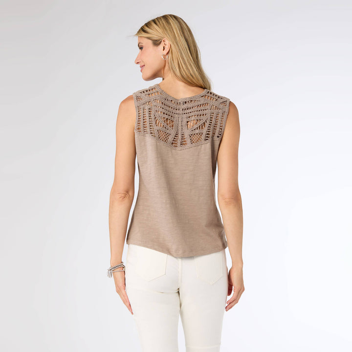 Ellis Tank with Crochet Trim Back