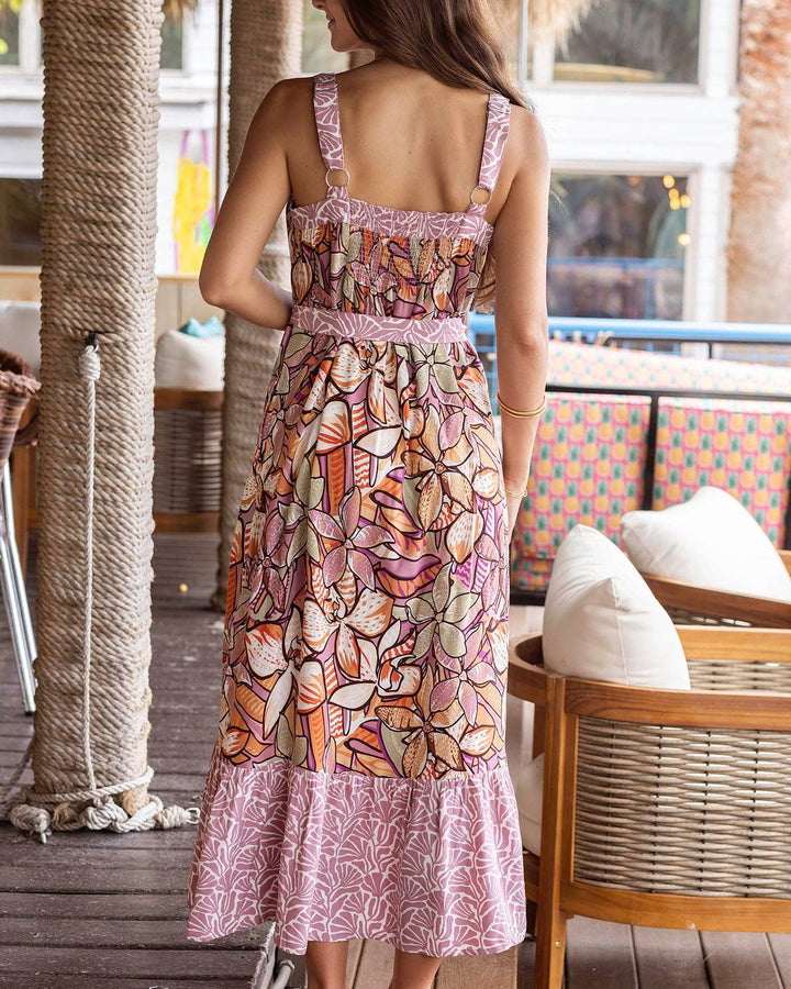 Grace and Lace Floral Summer Maxi Dress in Floral Print