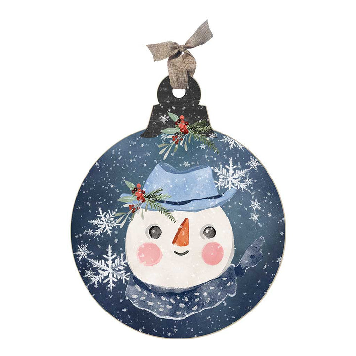 SM Snowman and Snowflakes Ornament Sign Christmas Decor