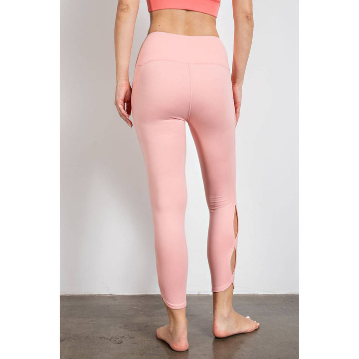 RAE MODE BUTTER HIGH RISE CROPPED YOGA LEGGINGS - GOLDEN APRICOT