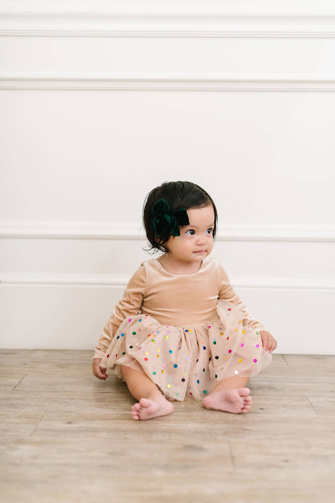 Toddler Carly Romper in Confetti Cream | Baby Bubble