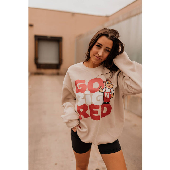 Go Big Red Lil' Red Crew - Tan