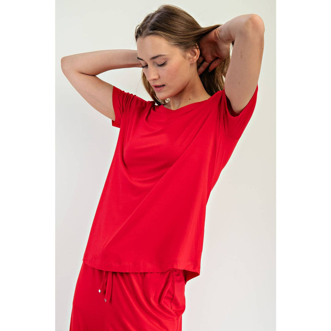 RAE MODE VISCOSE MODAL SHORT SLEEVE TOP - 3 COLORS