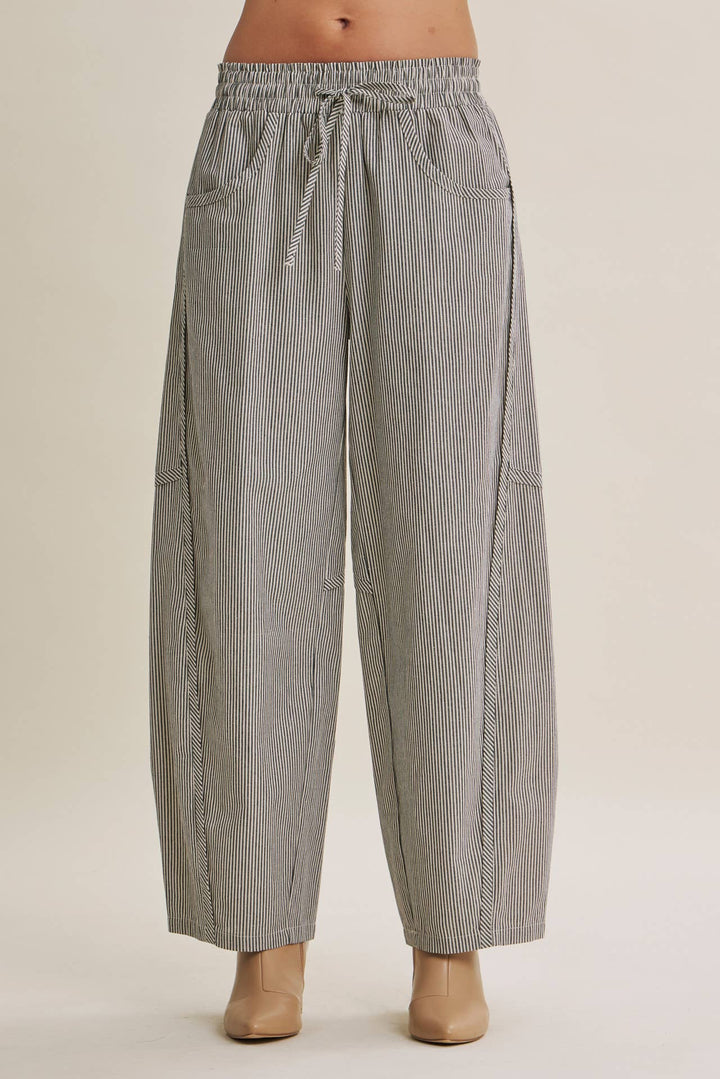 Everyday Favorite Striped Barrel Pants – 3 Colors