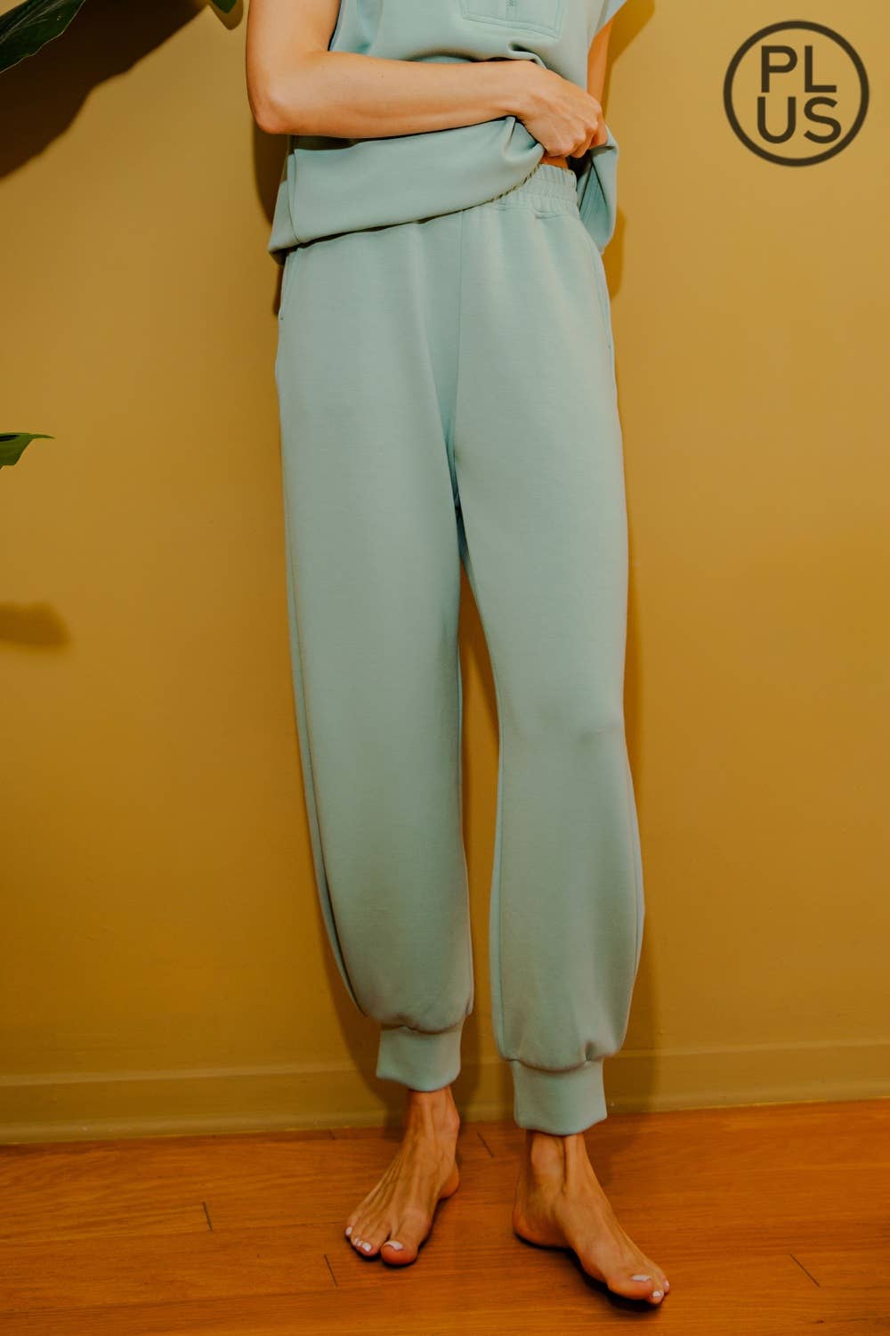 RAE MODE PLUS SIZE MODAL SCUBA FULL LENGTH JOGGER PANT - 3 COLORS