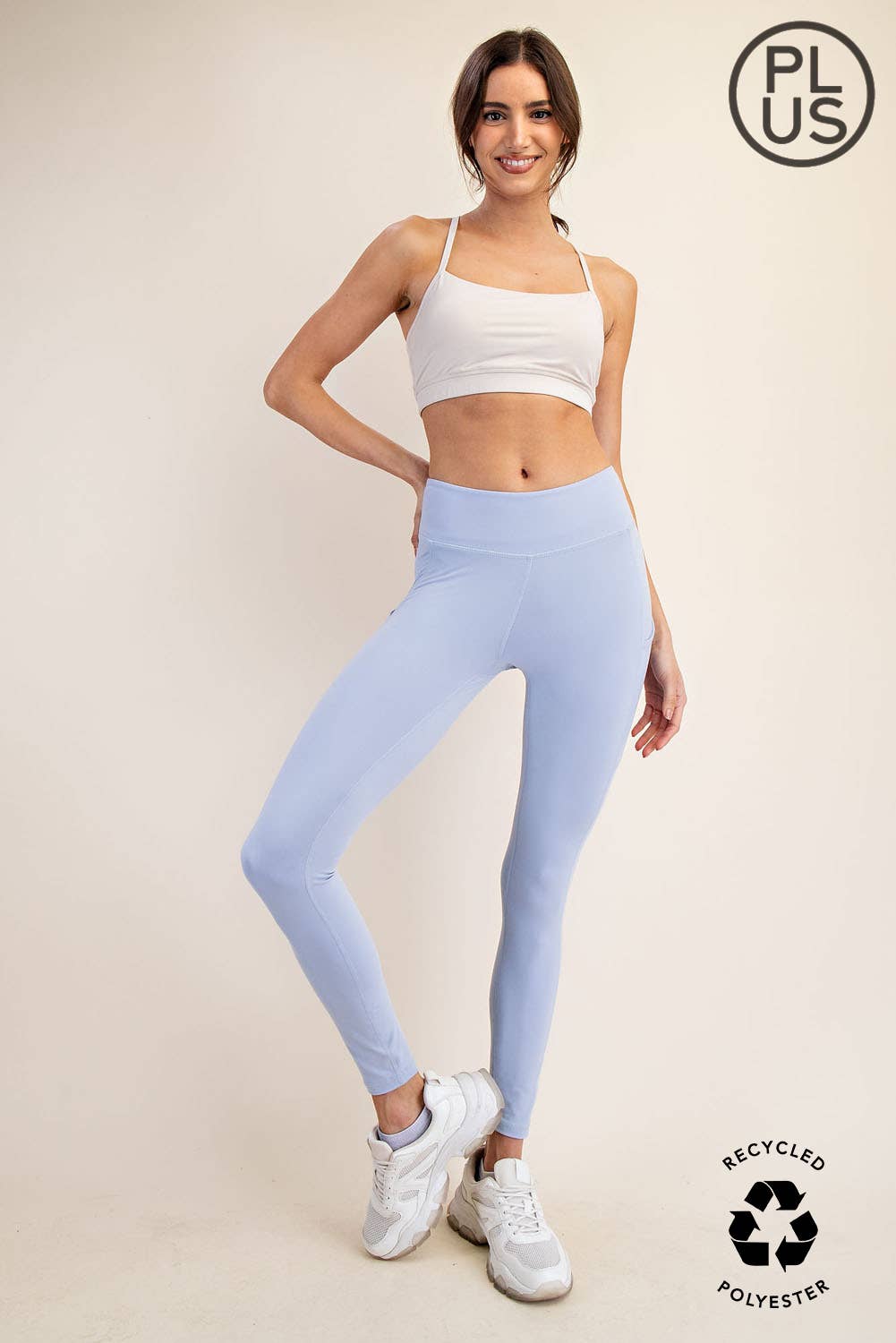 RAE MODE PLUS SIZE BUTTER BASIC LEGGING WITH POCKETS - CODE BLUE