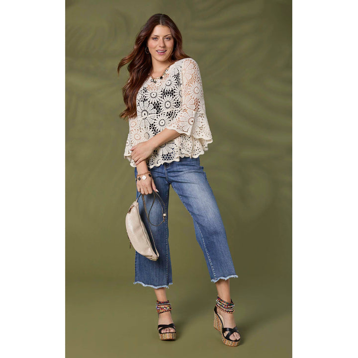 Bambu Soft Wide Leg Raw Bottom Capri