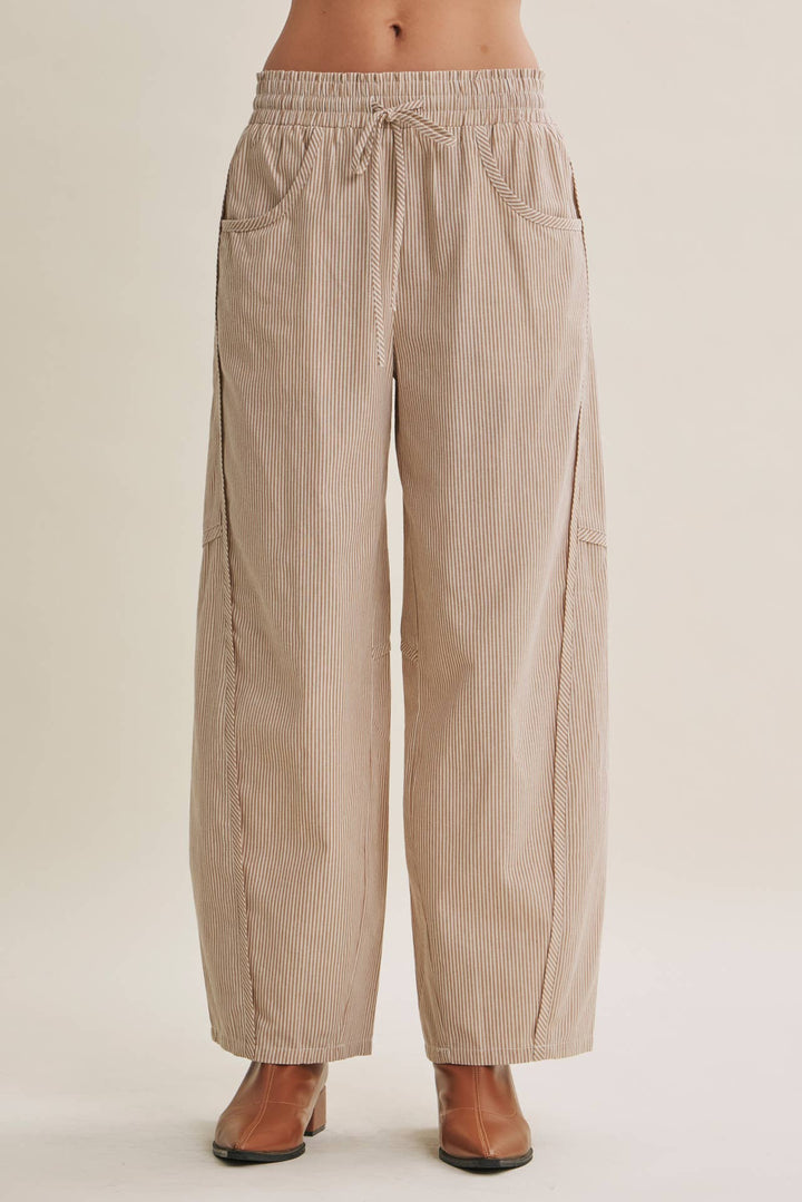 Everyday Favorite Striped Barrel Pants – 3 Colors