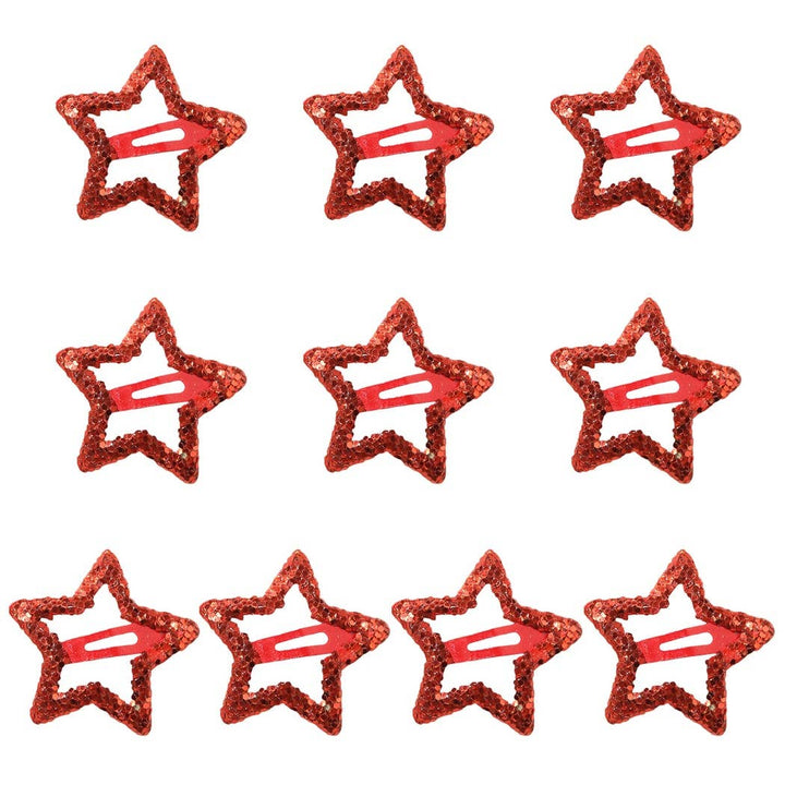 Game Day Star Barrette Set - Red