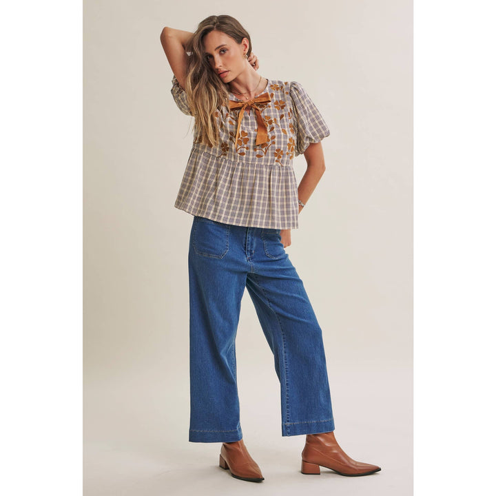 Country Charm Embroidered Blouse