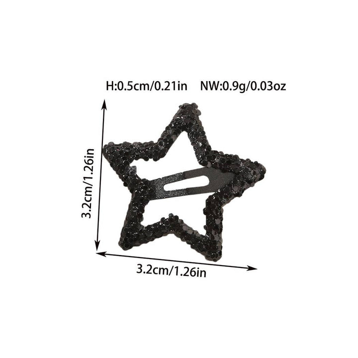 Game Day Star Barrette Set - Black