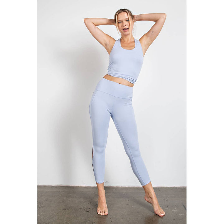 RAE MODE BUTTER HIGH RISE CROPPED YOGA LEGGINGS - GOLDEN APRICOT