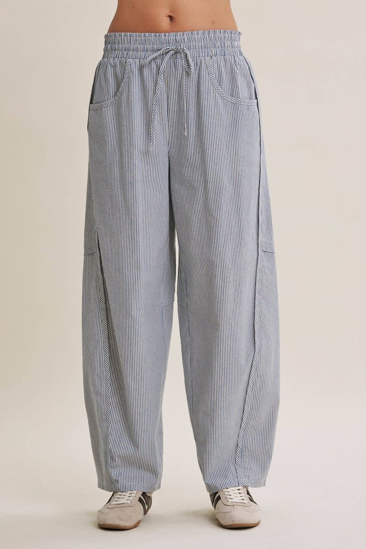 Everyday Favorite Striped Barrel Pants – 3 Colors