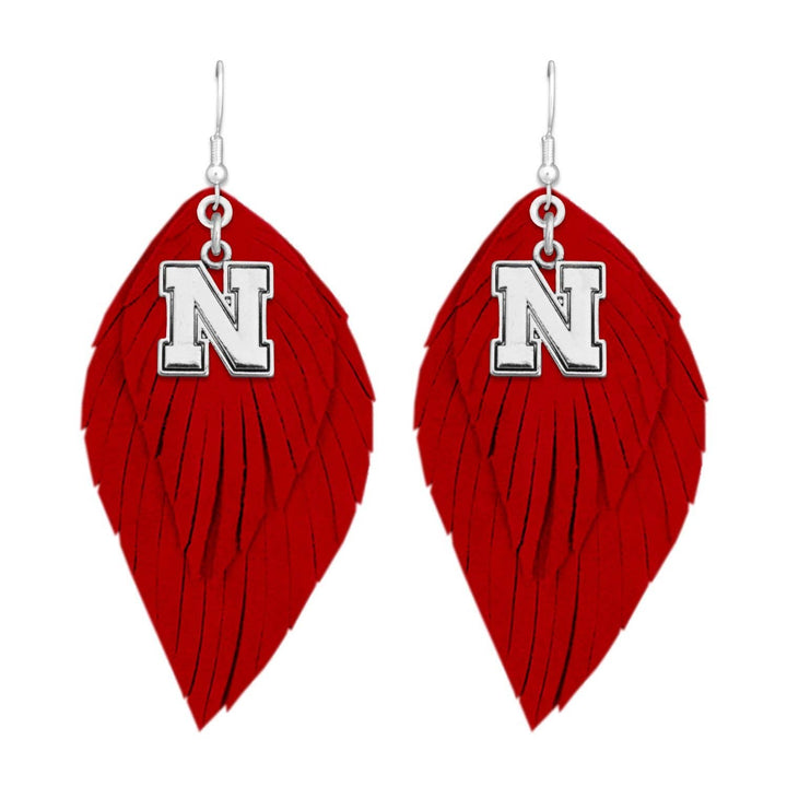 Nebraska Cornhuskers  Antique Logo Boho Babe Earrings