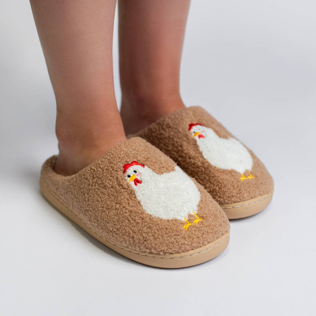 AFC Brown Chicken Slippers- Adult