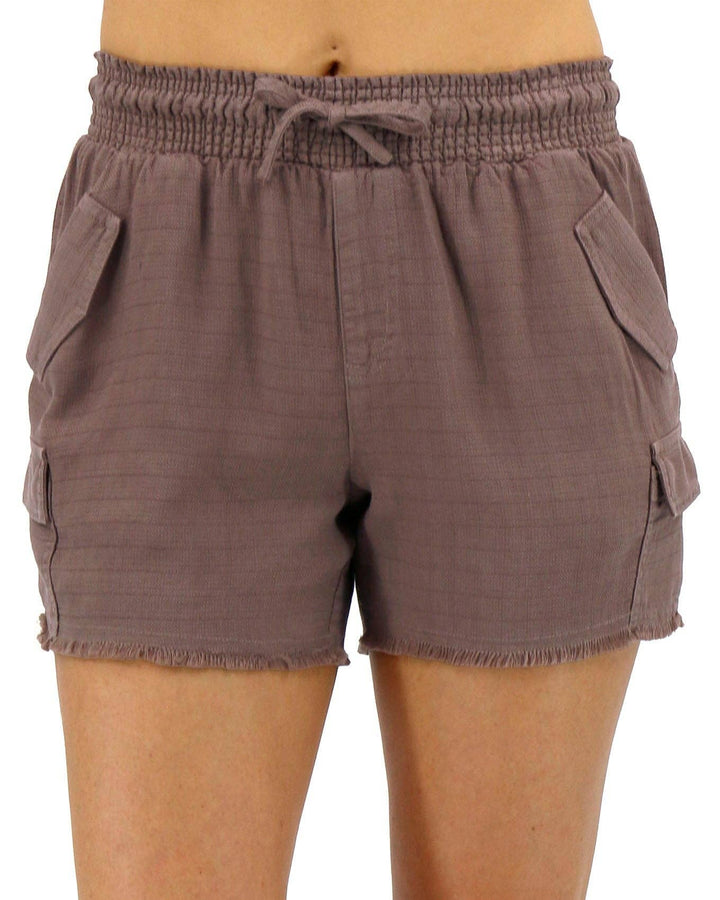 Tencel™ Lyocell Cargo Soft Shorts in Mocha