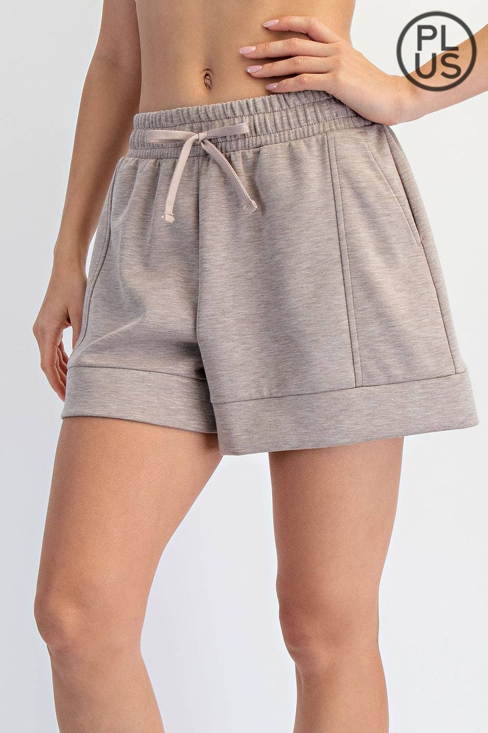 RAE MODE PLUS SIZE MODAL SCUBA CASUAL SHORT