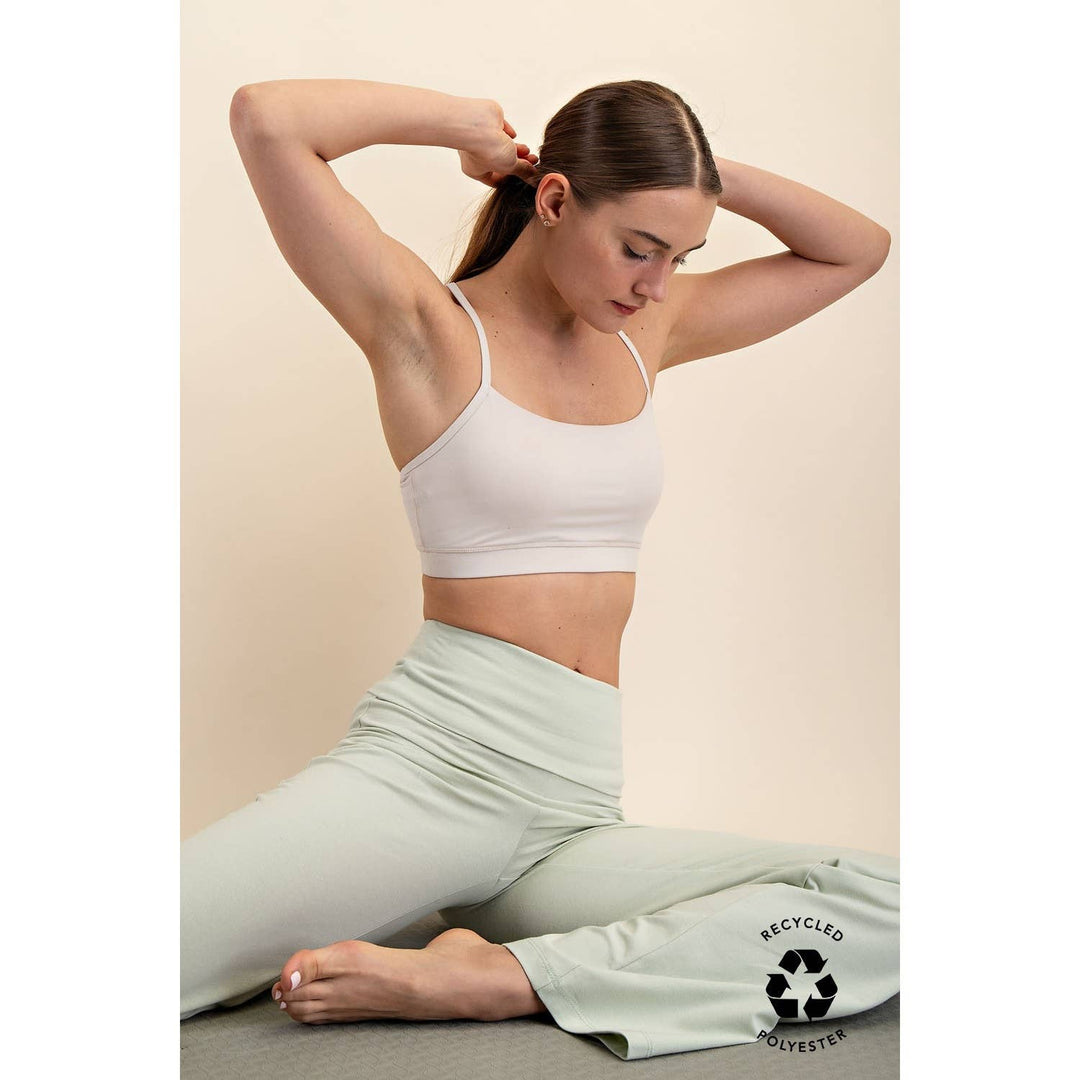 RAE MODE RECYCLED BUTTER Y BACK BRA TOP - JAVA