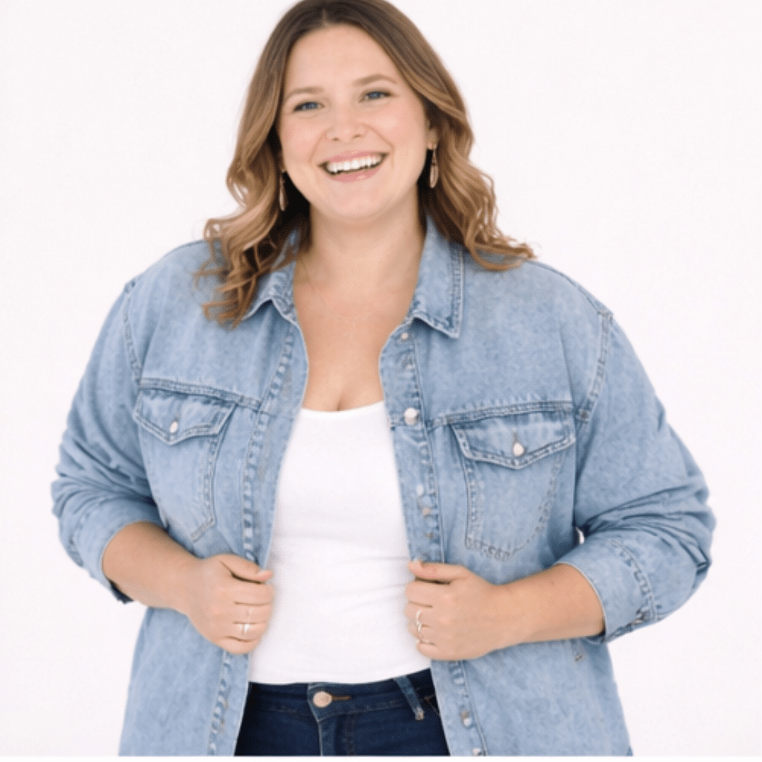 Better Together Raw Hem Denim Jacket - Womens