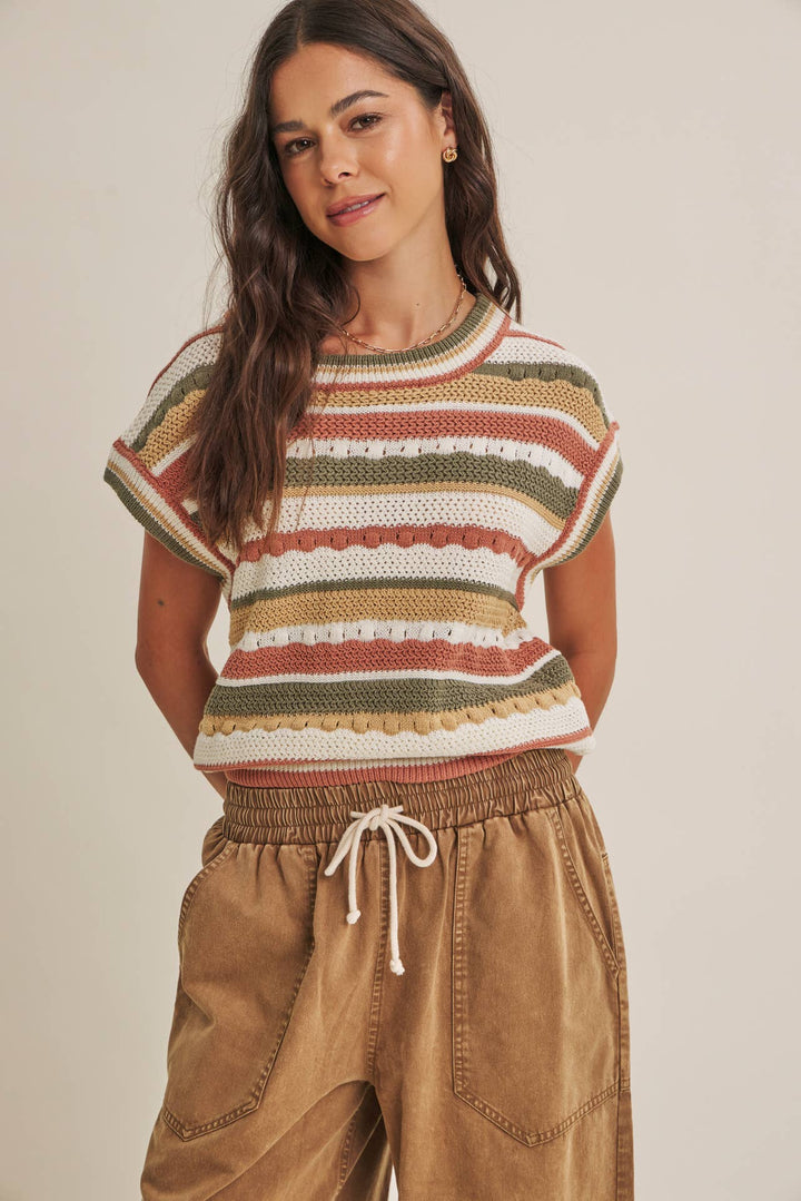 Spice of Life Striped Sweater Top