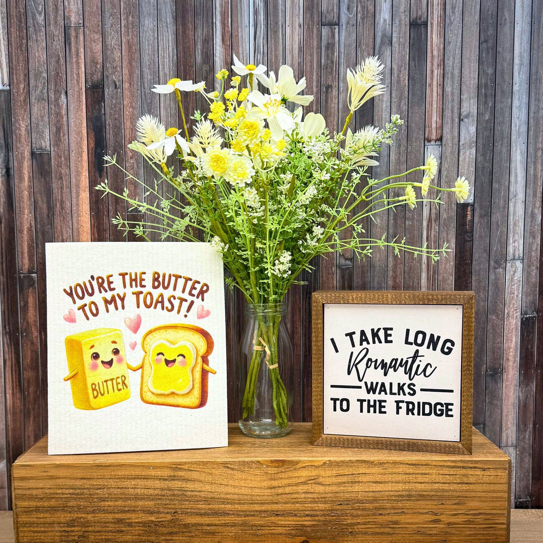 Butter to my Toast Funny Swedish Dishcloth - Valentines Gift