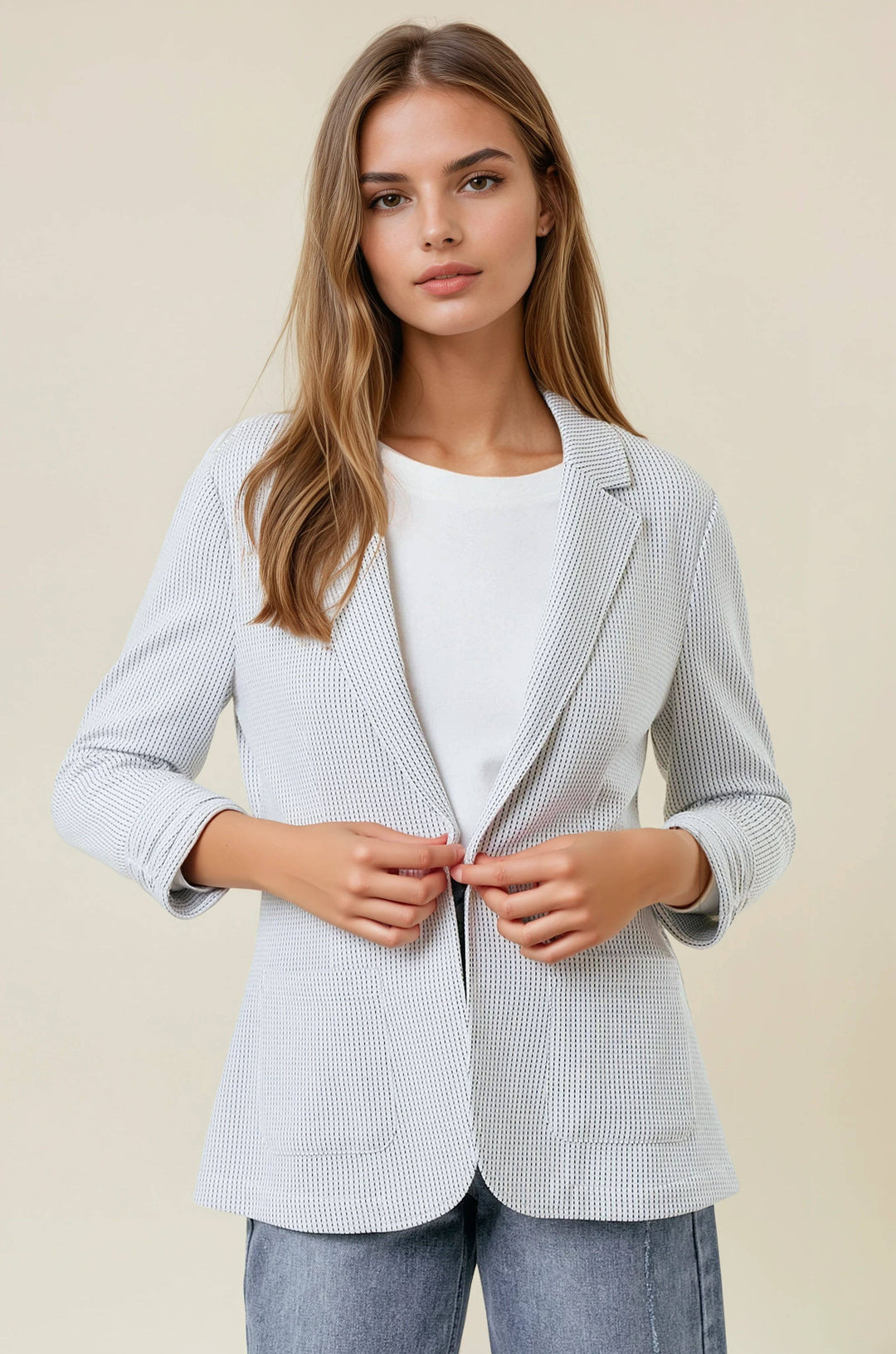 Lighten Up Textured Blazer