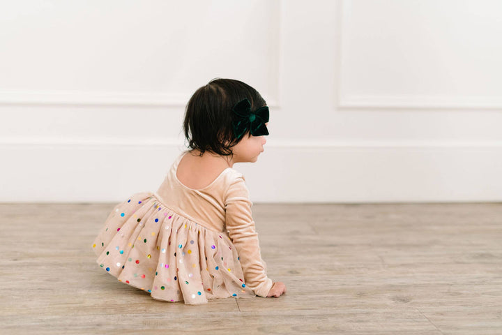 Toddler Carly Romper in Confetti Cream | Baby Bubble