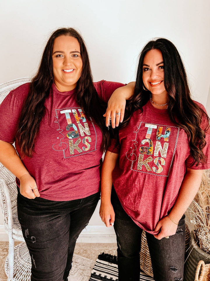 Give Thanks Tee | Handmade Applique Design
