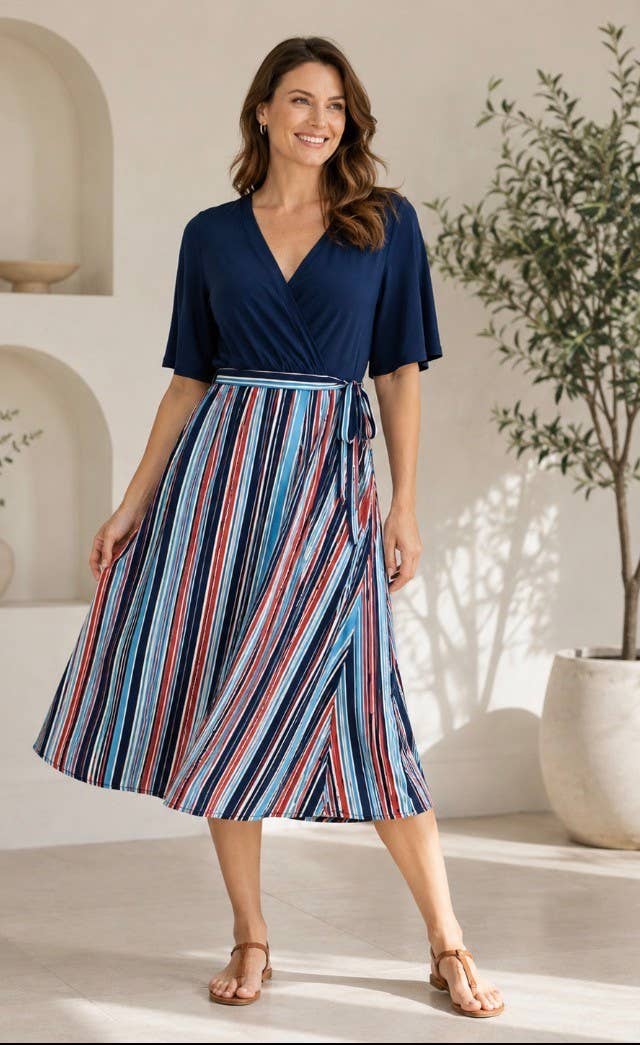 Sway Into Style Striped Midi Dress