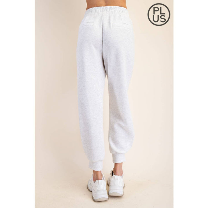 RAE MODE PLUS SIZE MODAL SCUBA FULL LENGTH JOGGER PANT - 3 COLORS