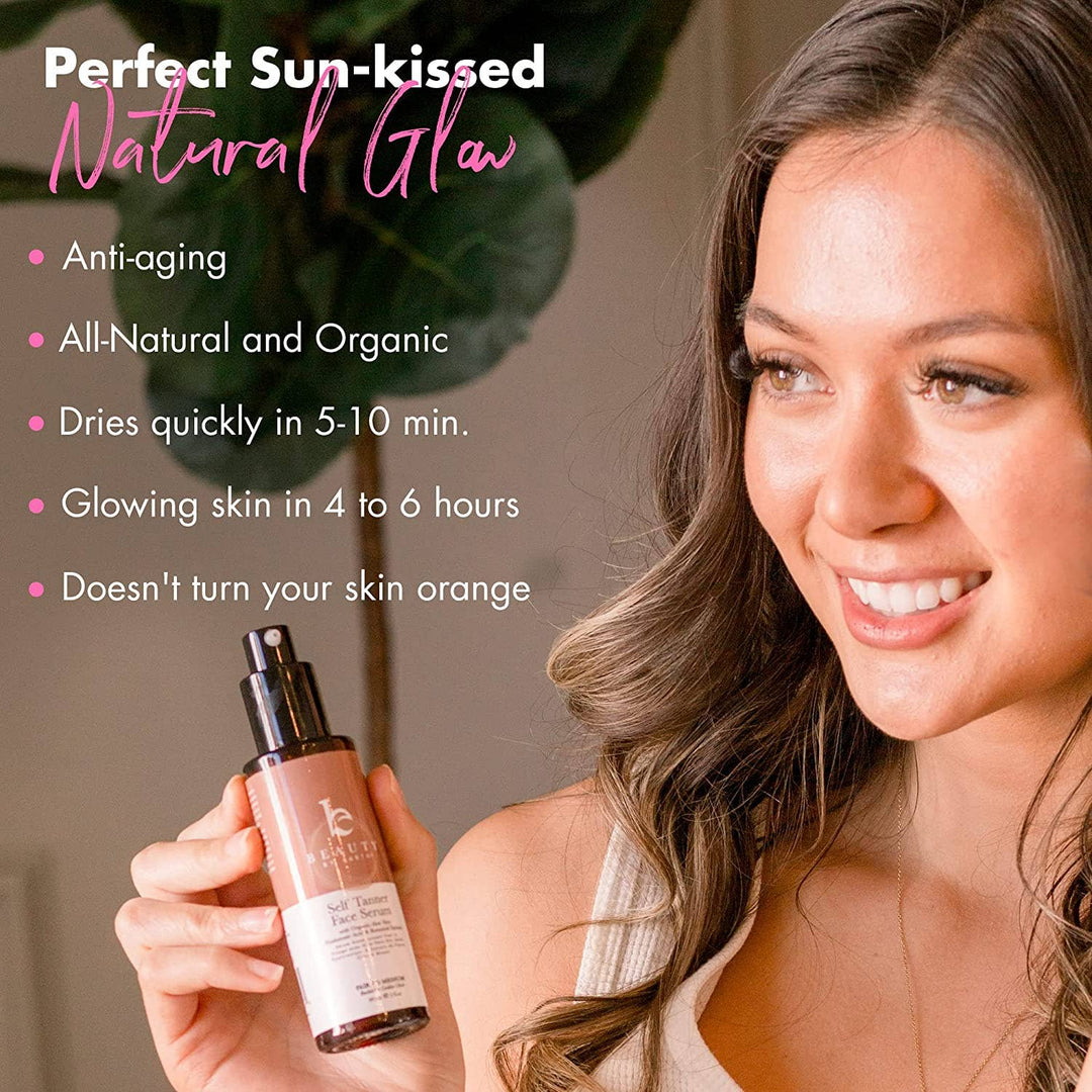 Self Tanner Hyaluronic Acid Face Serum 2oz, (2 Shades)