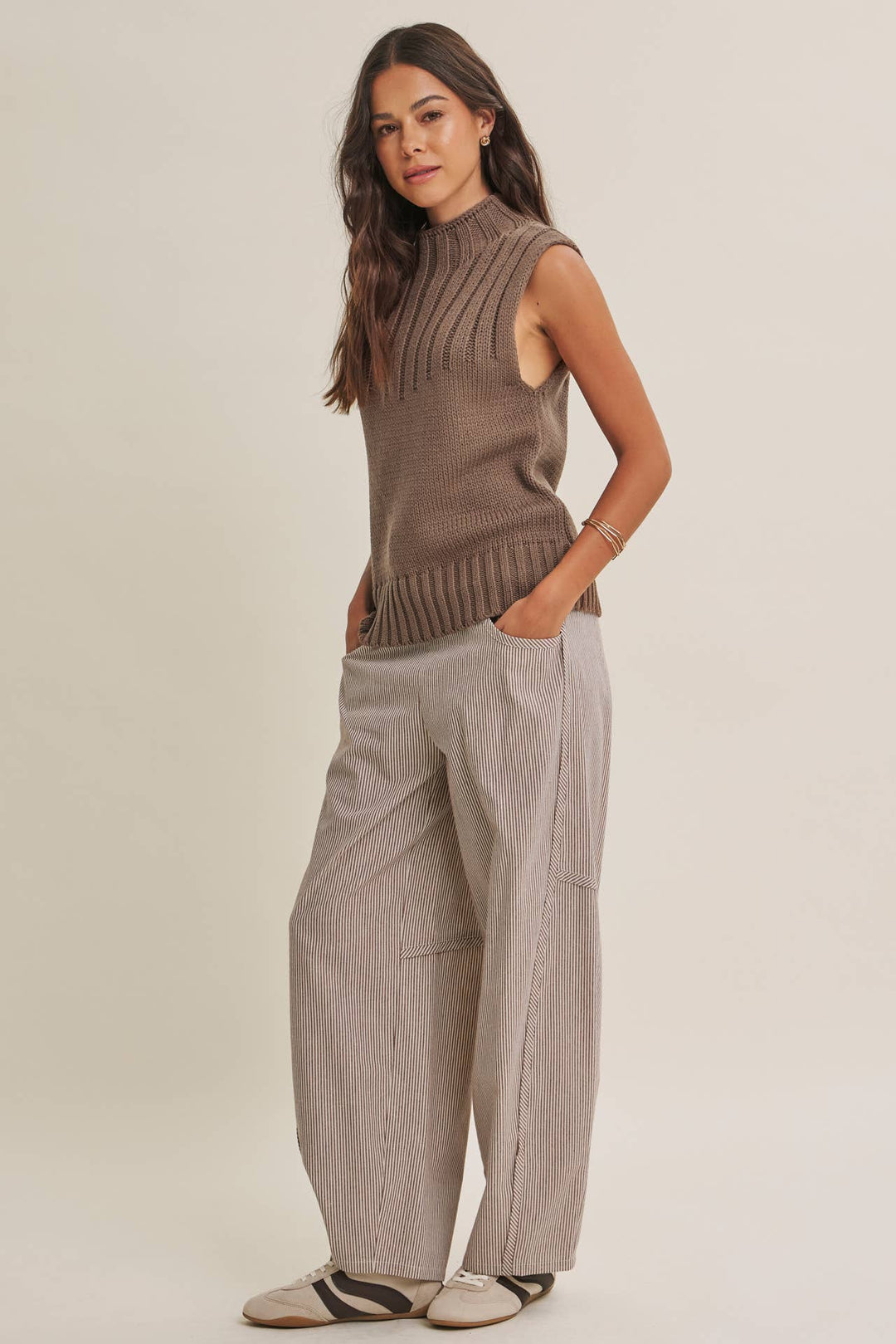 Everyday Favorite Striped Barrel Pants – 3 Colors