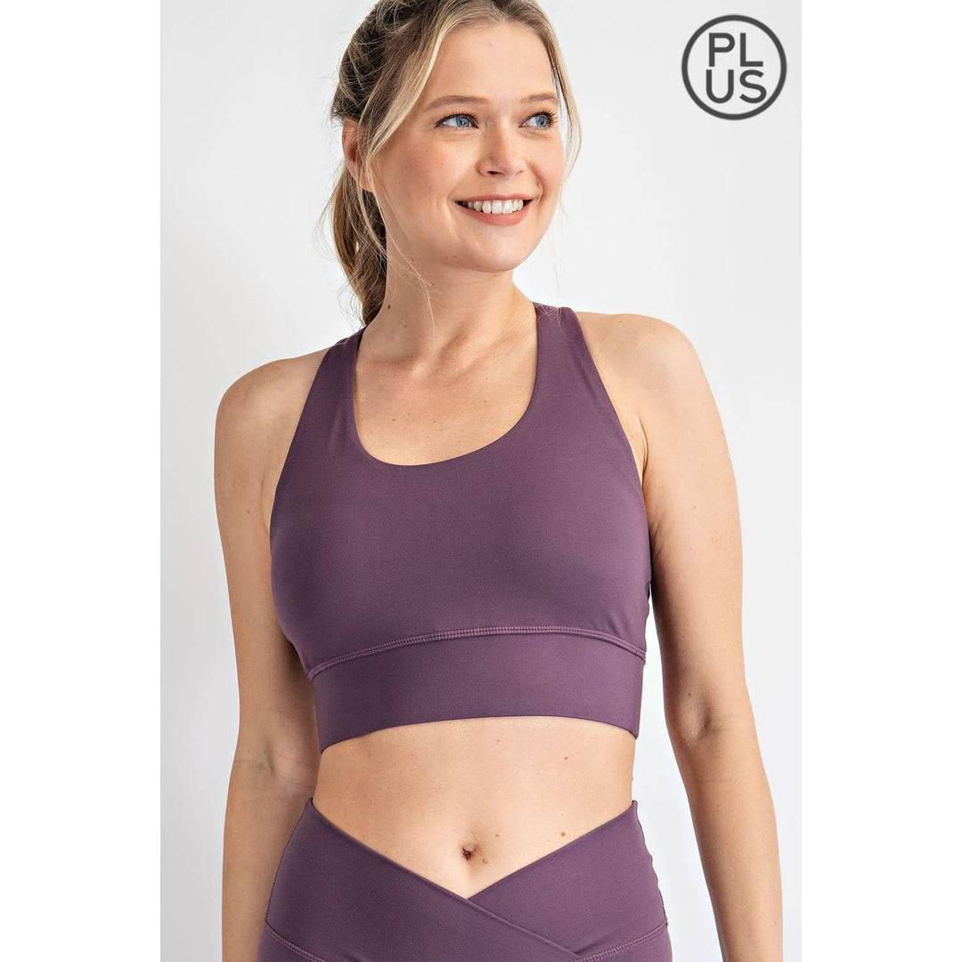 RAE MODE PLUS SIZE U-SHAPE BUTTER BRALETTE SPORTS BRA - 2 COLORS