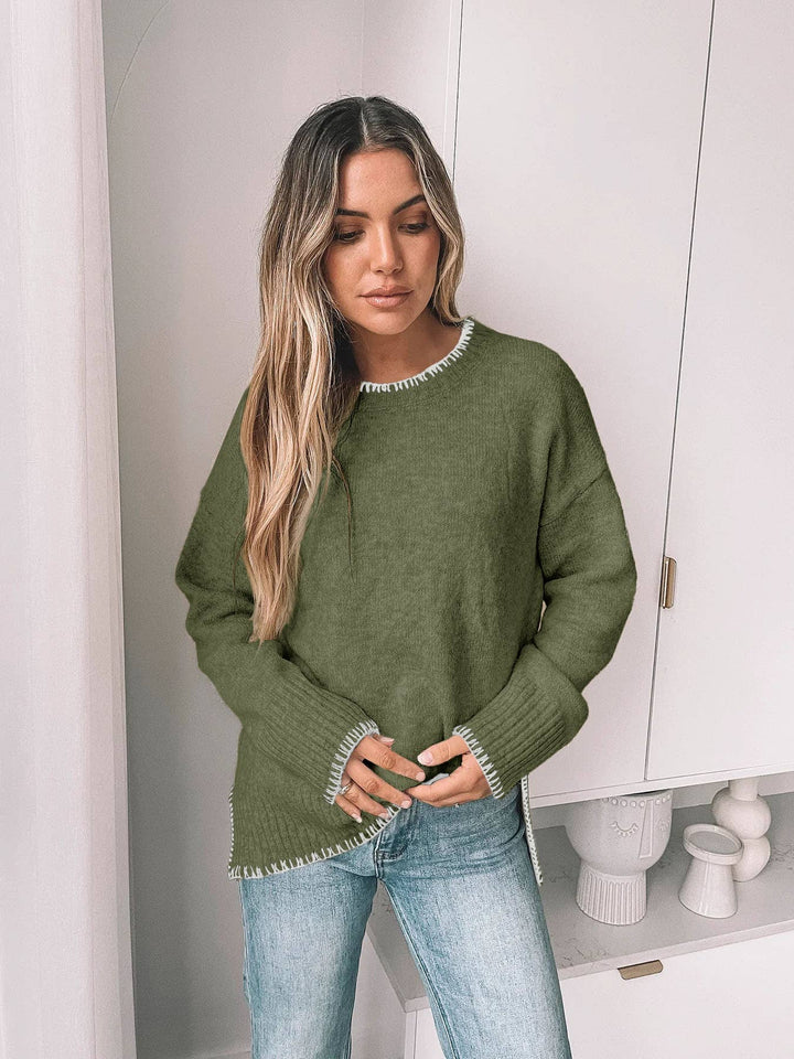 The Versatile Split-end Pullover Sweater