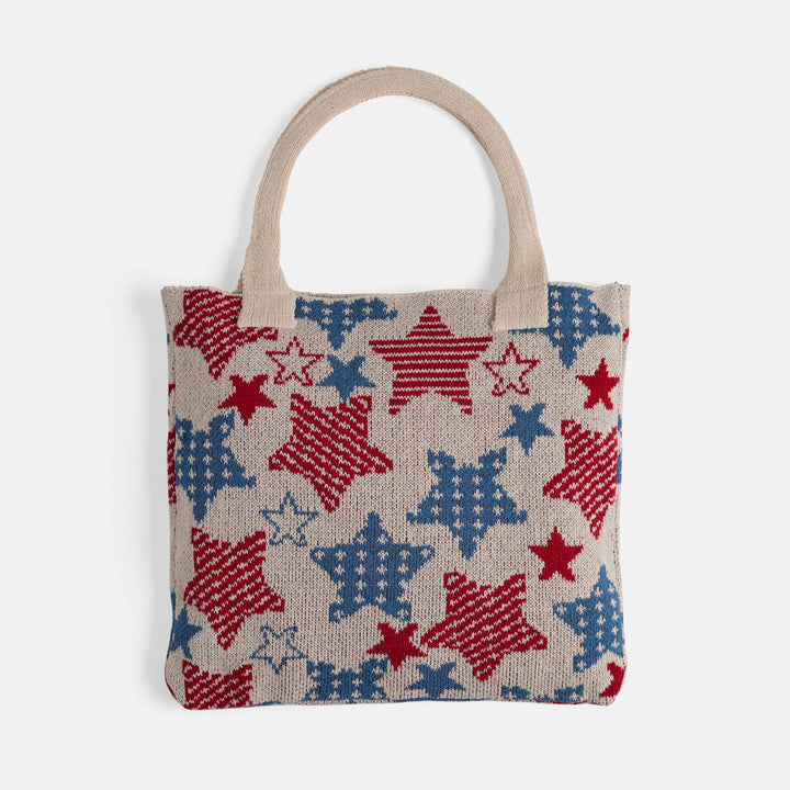 Patriotic Stars Knitted Tote