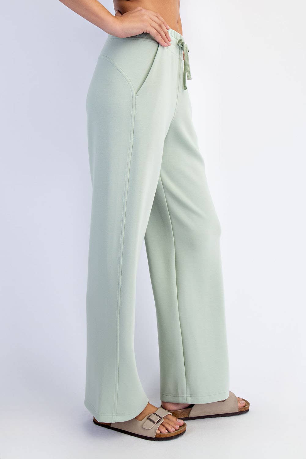 RAE MODE MODAL SCUBA STRAIGHT PANT - SAGE LEAF