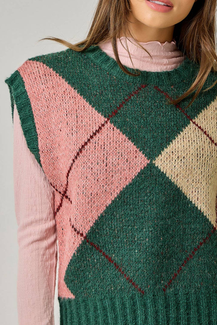 Campus Coffee Argyle Sweater Vest
