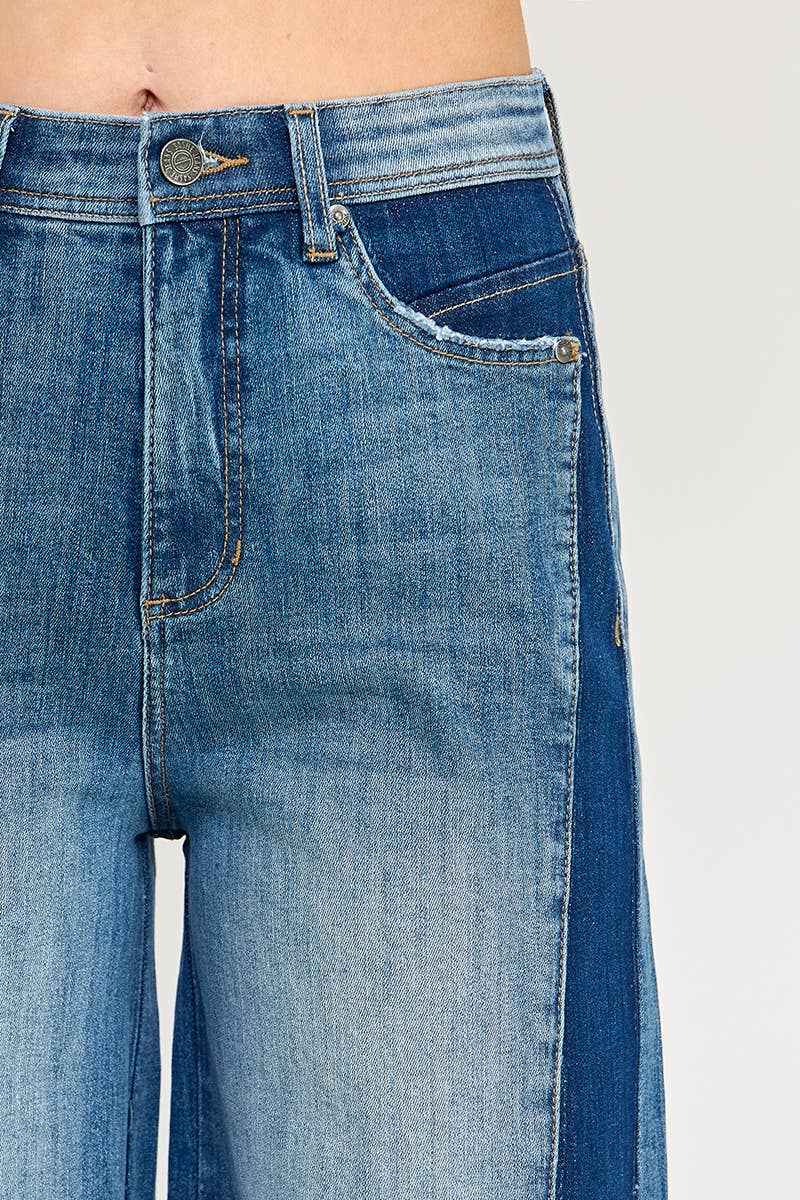 Side Swipe High-Rise Wide Leg Flares