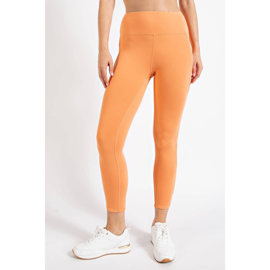 RAE MODE BUTTER HIGH RISE CROPPED YOGA LEGGINGS - GOLDEN APRICOT