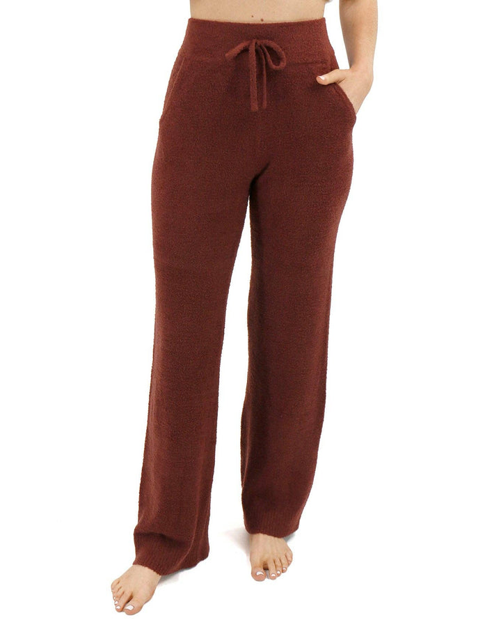 Grace and Lace Bambü Wide Leg Lounge Pants in Cherry Walnut