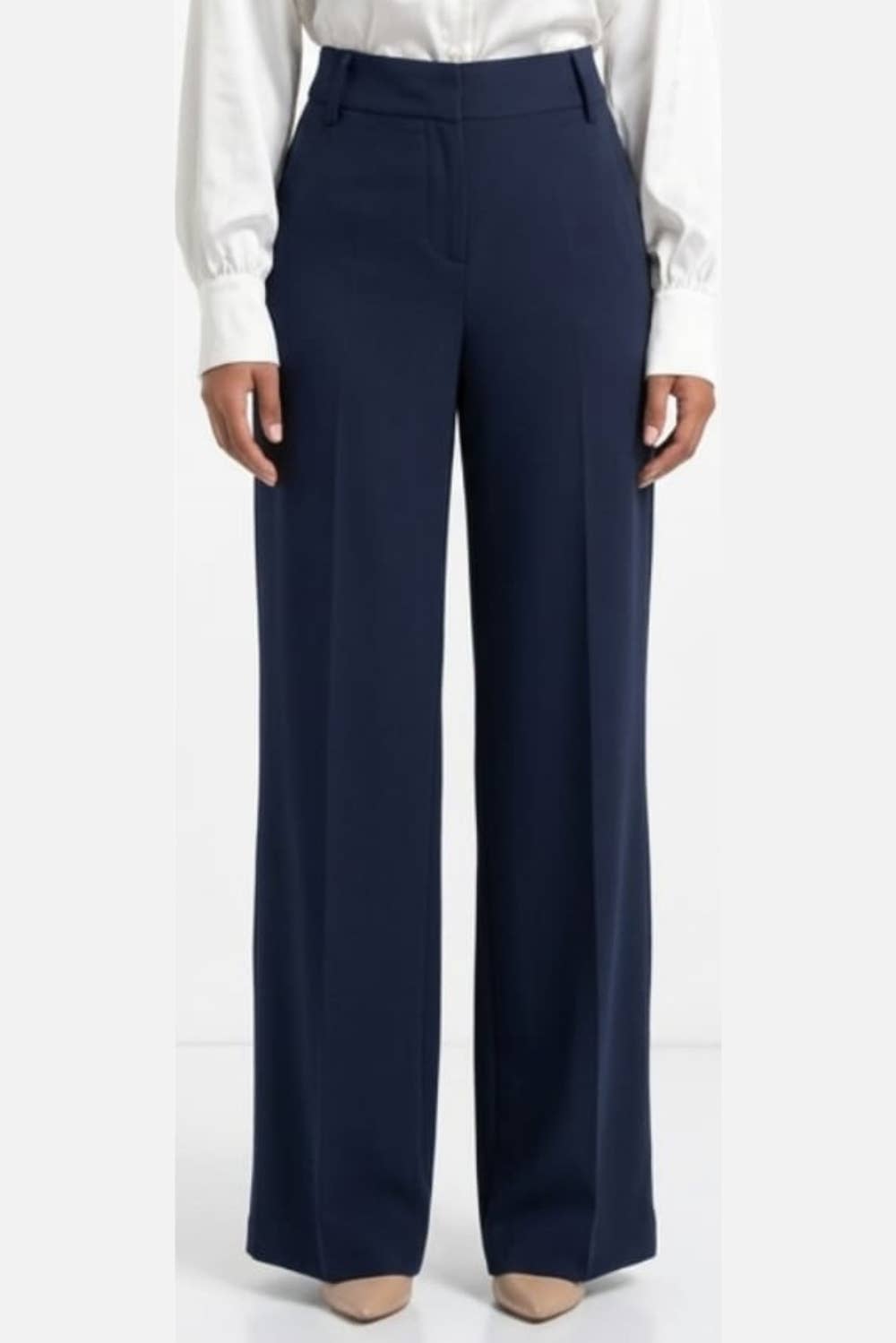 Zac & Rachel Wide Leg Belted Pants - Celebration Navy