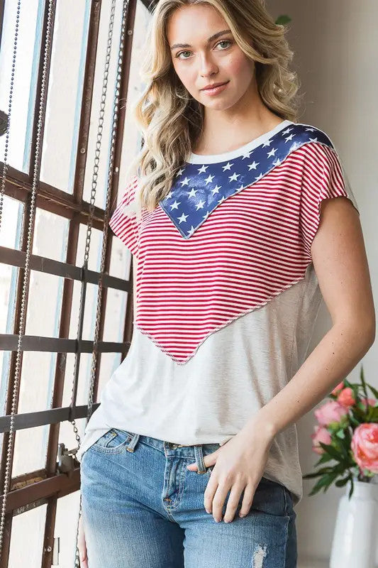 STRIPE STAR TOP