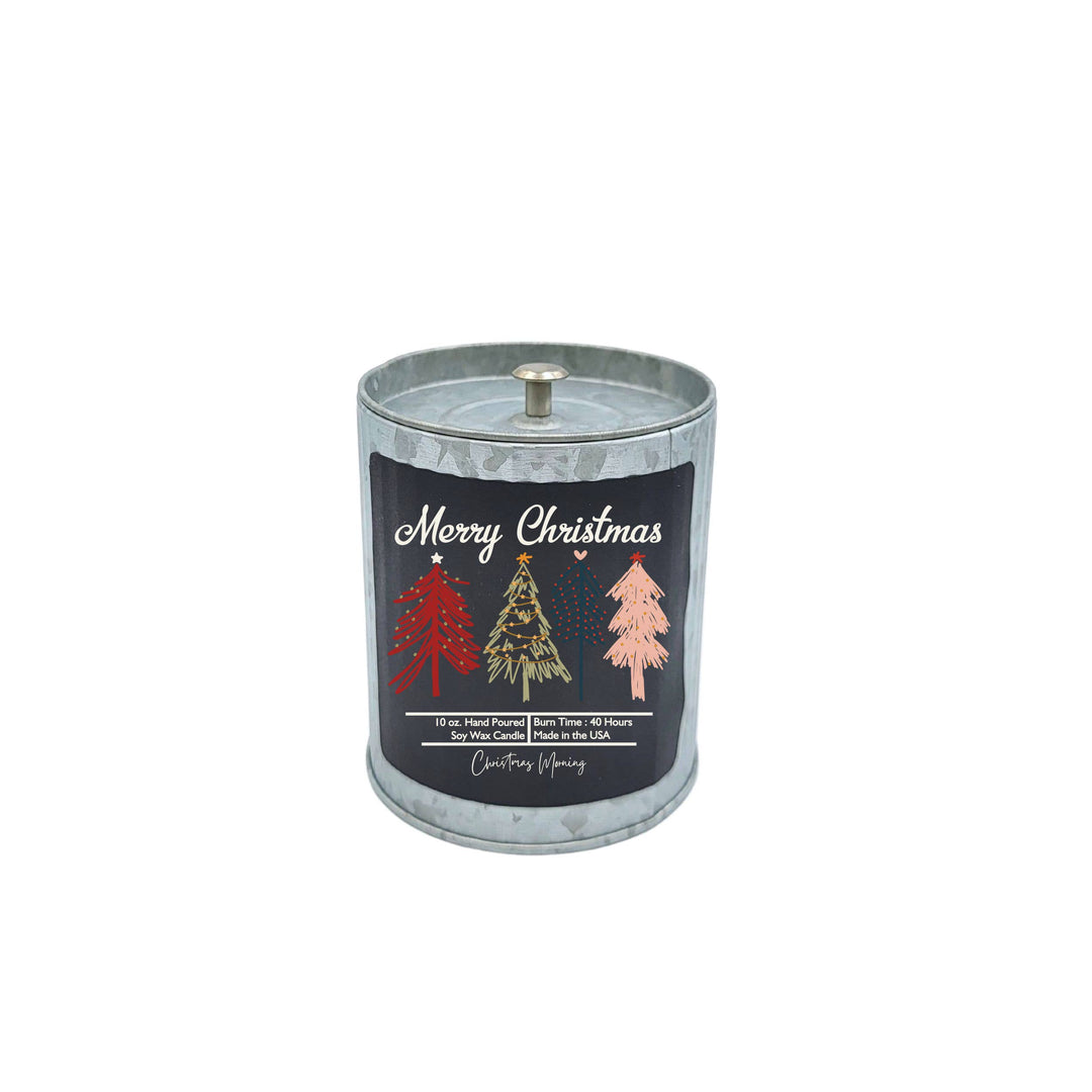 Merry Christmas Soy Wax Candle - Rustic Christmas Candles