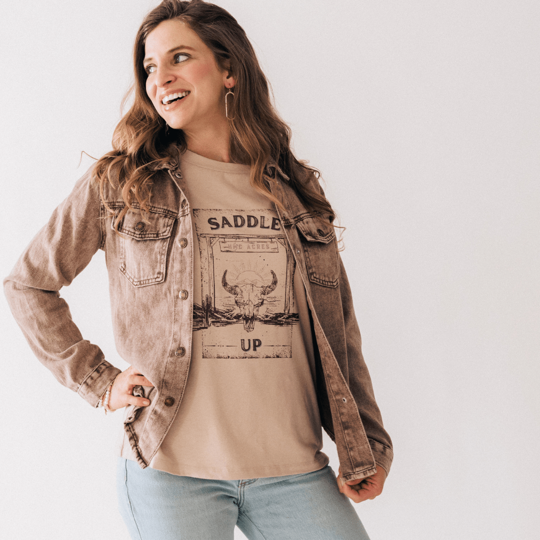 Brown Denim Jacket - Adult