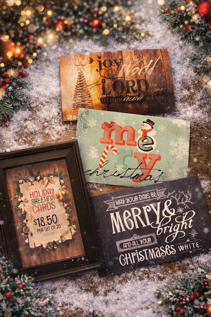 8.5x5.5 Holiday Greeting Cards - 20 pk w/ Envelopes