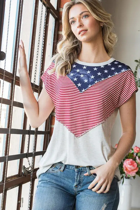 STRIPE STAR TOP