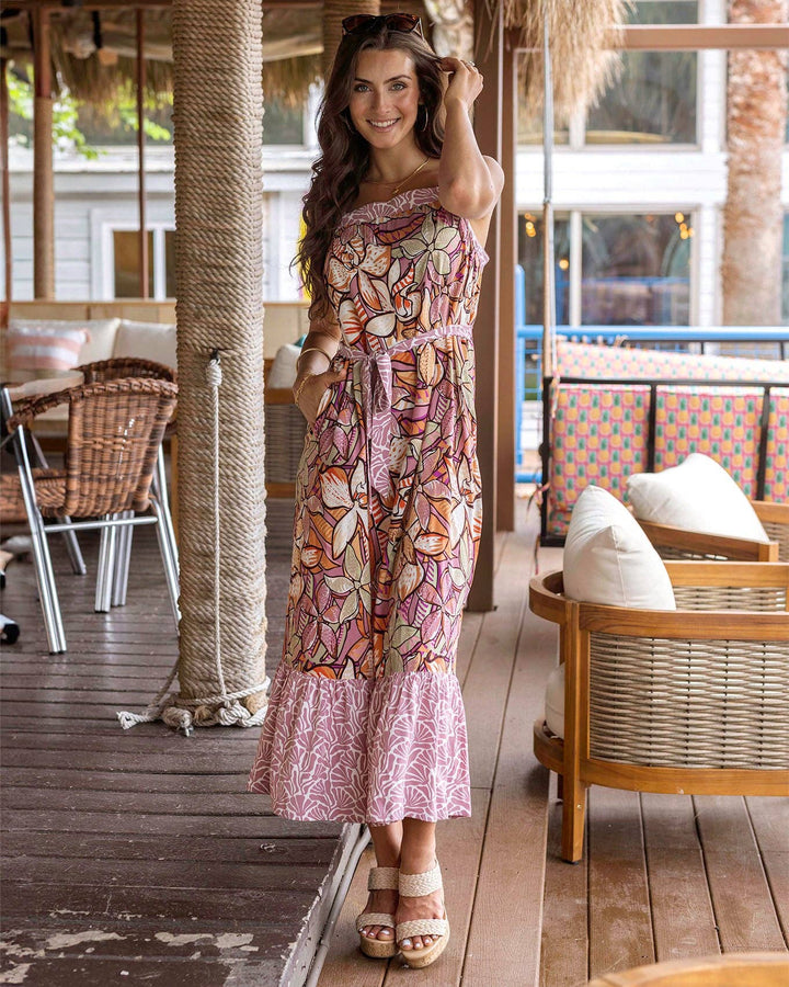 Grace and Lace Floral Summer Maxi Dress in Floral Print