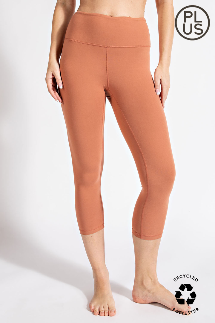 RAE MODE PLUS SIZE CAPRI YOGA LEGGINGS - 5 COLORS