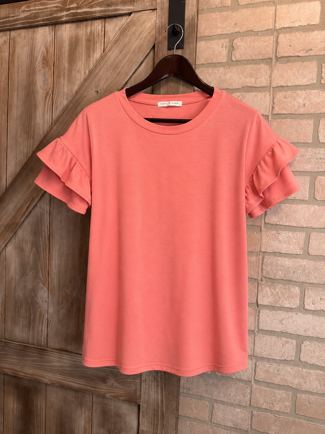 Sweet Escape Oversized Ruffle Sleeve Top